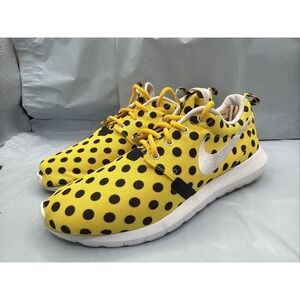Nike Roshe Run NM QS Shoes Mens 9 Yellow Polka Dot Pack Sneakers 810857-700